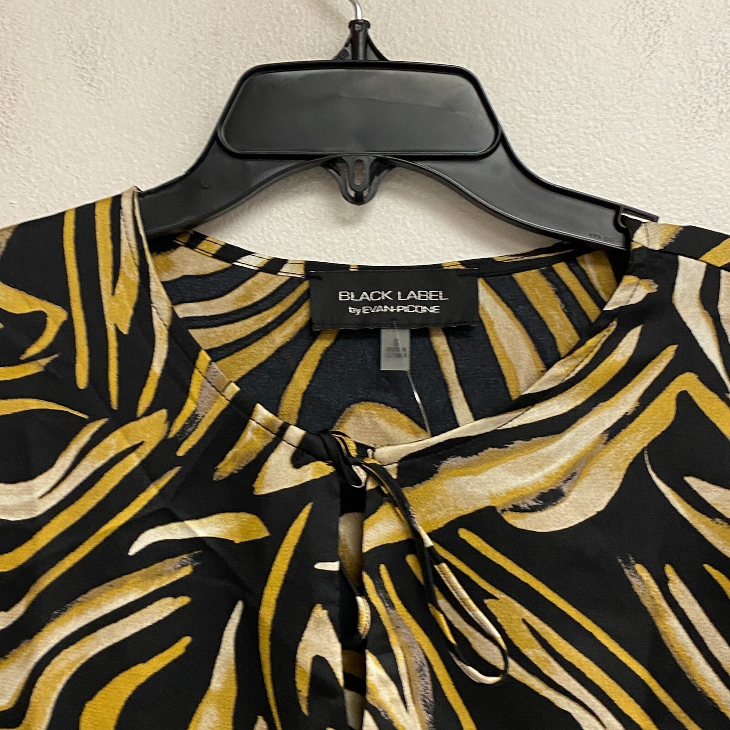 Black Label Women's Split Crew Neck Long Sleeve Size Small Color: Black Marigold