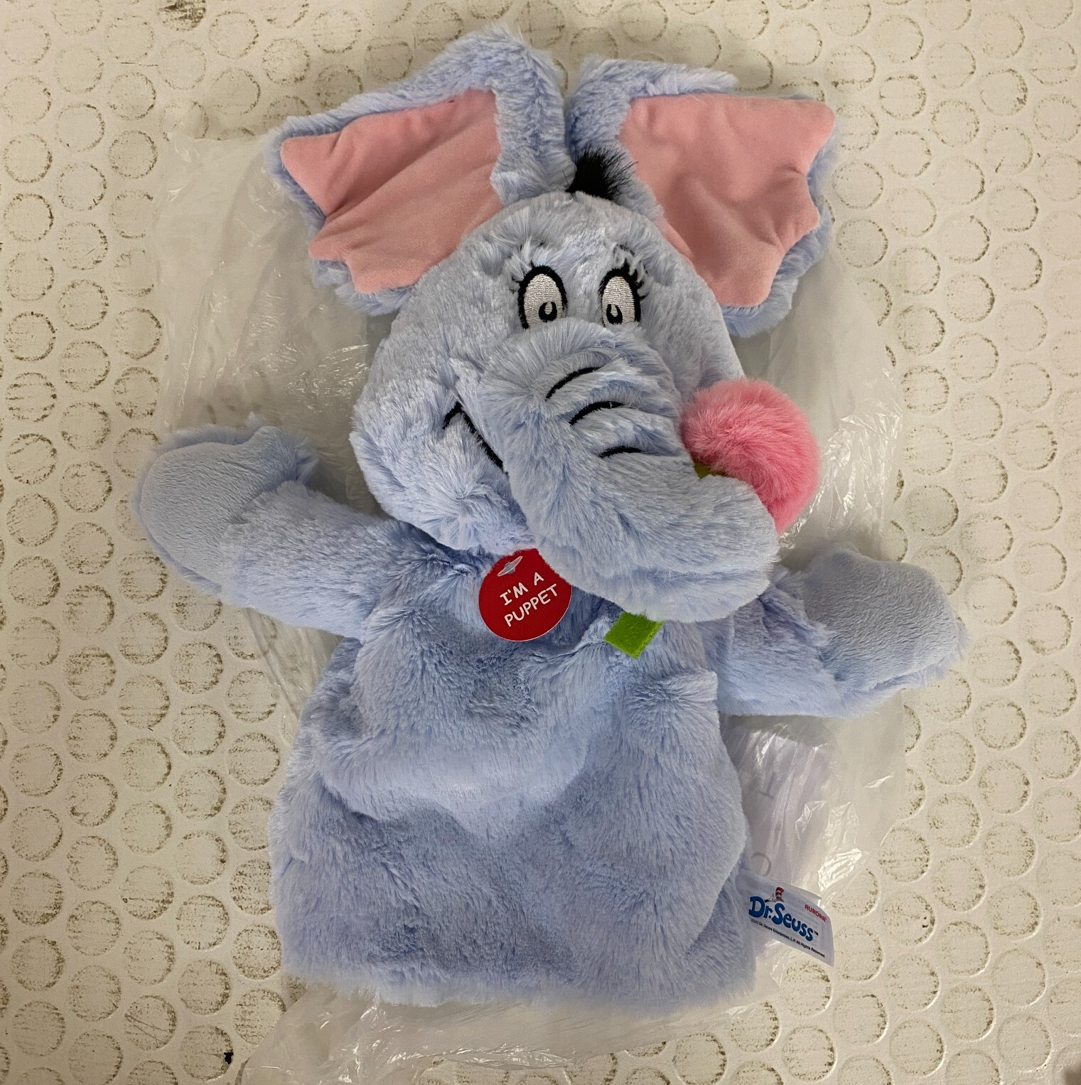Aurora Dr. Seuss 13″ Horton Blue Hand Puppet Plush – SKU 15963