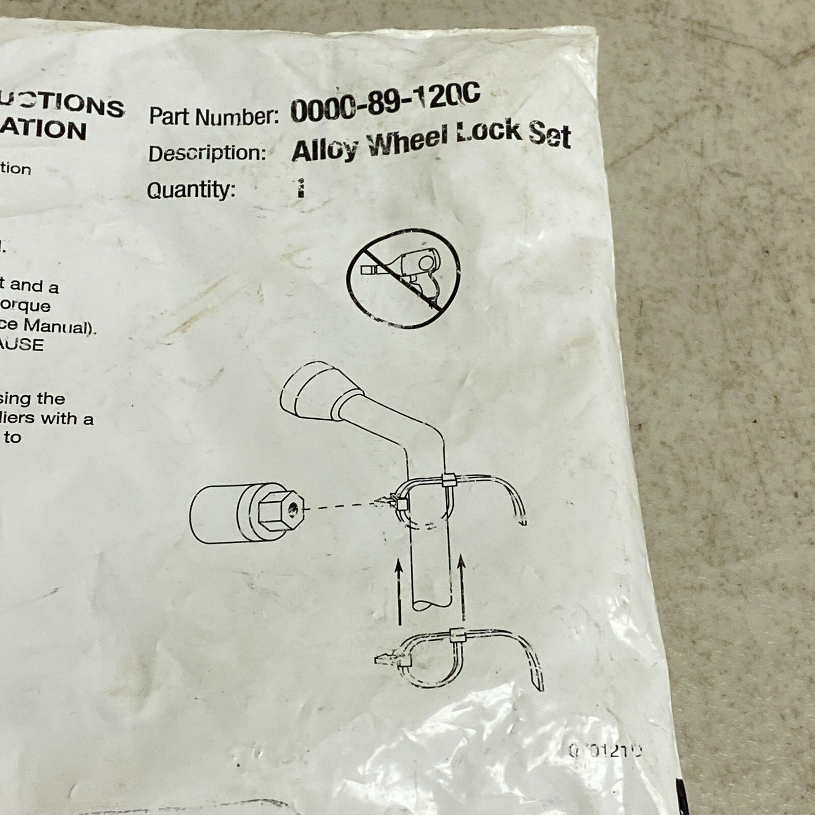 Mazda Alloy Wheel Lock Set 0000-89-120C , #752-1CP