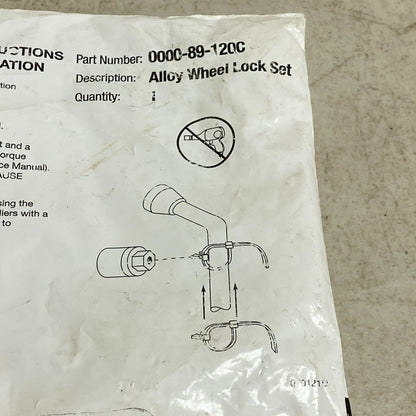 Mazda Alloy Wheel Lock Set 0000-89-120C , #752-1CP