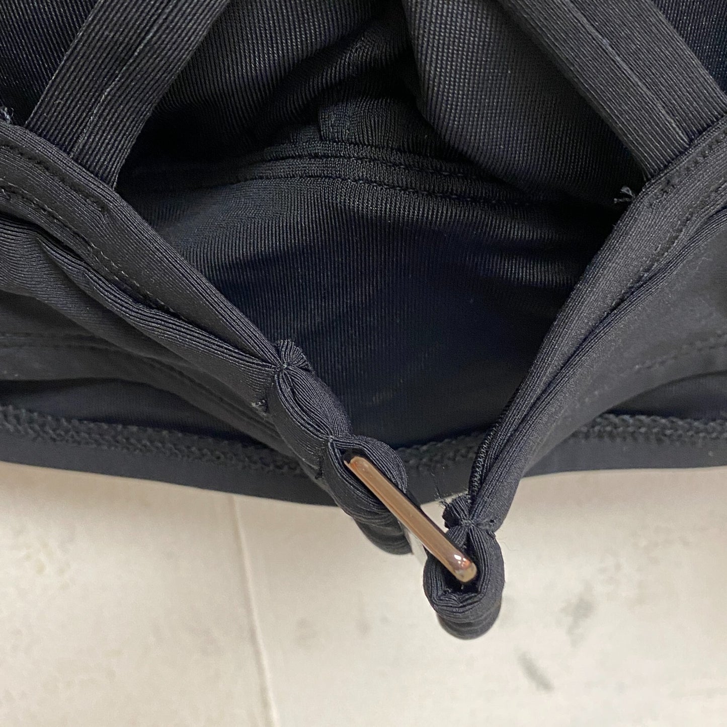 Calia Women's Swim Collection Cross Back Bikini Top Pure Black WSA20210WP New