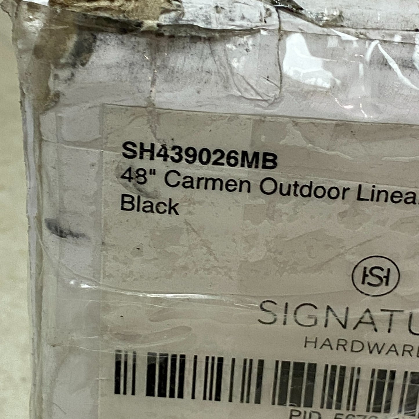 Signature Hardware 48" Carmen Linear Shower Drain - Matte Black SH439026MB