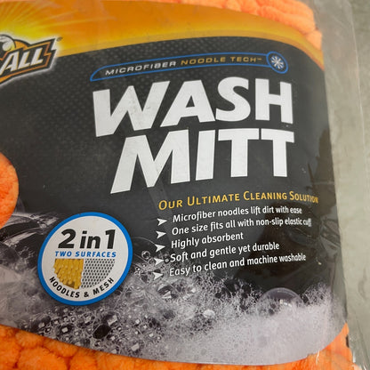 Armor All 2-in-1 Microfiber Noodle Wash Mitts 2-Pack Scratch-Free Car Cleaning