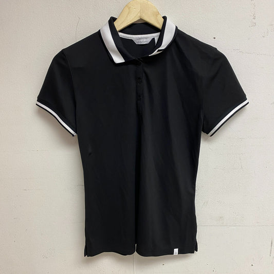 Walter Hagen Women's Pique Rib Trim Short Sleeve Golf Polo Black/White WGH11503