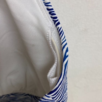 Calia Womens Ruched Front Cross Racerback Swim Top Wave Blue WSA23204PRT New!