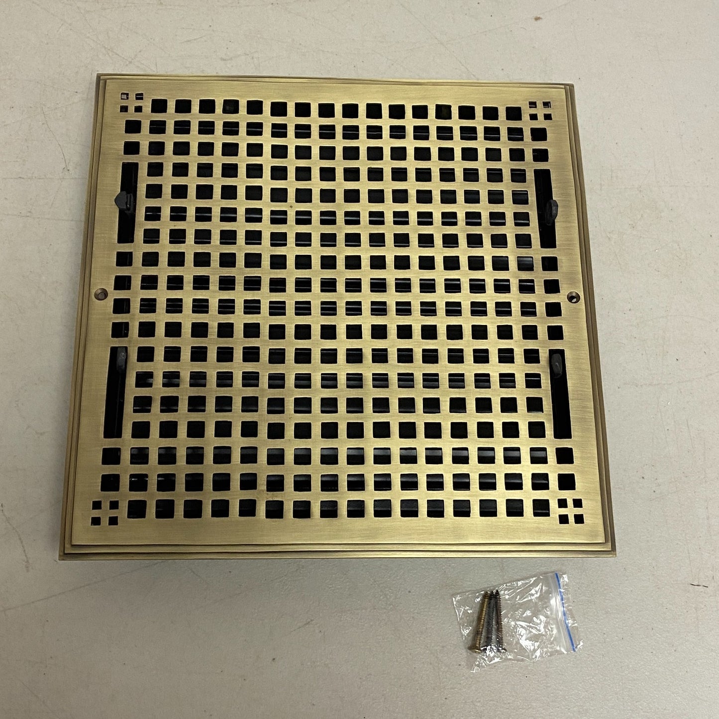 Signature Hardware Mission Solid Brass Wall Register Antique Brass 12" x 12"