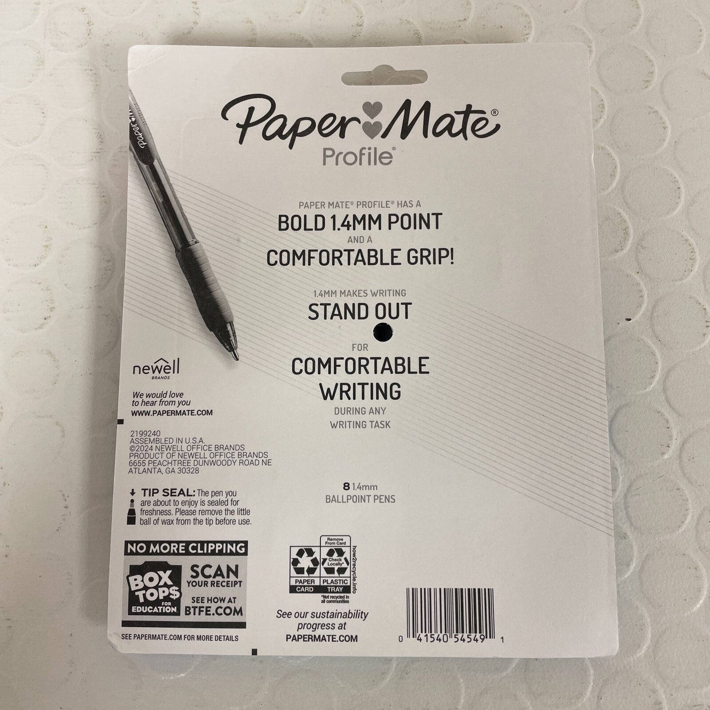 Paper Mate Profile Ballpoint Retractable Pen Assorted Ink Bold 2 Pack 16 Count