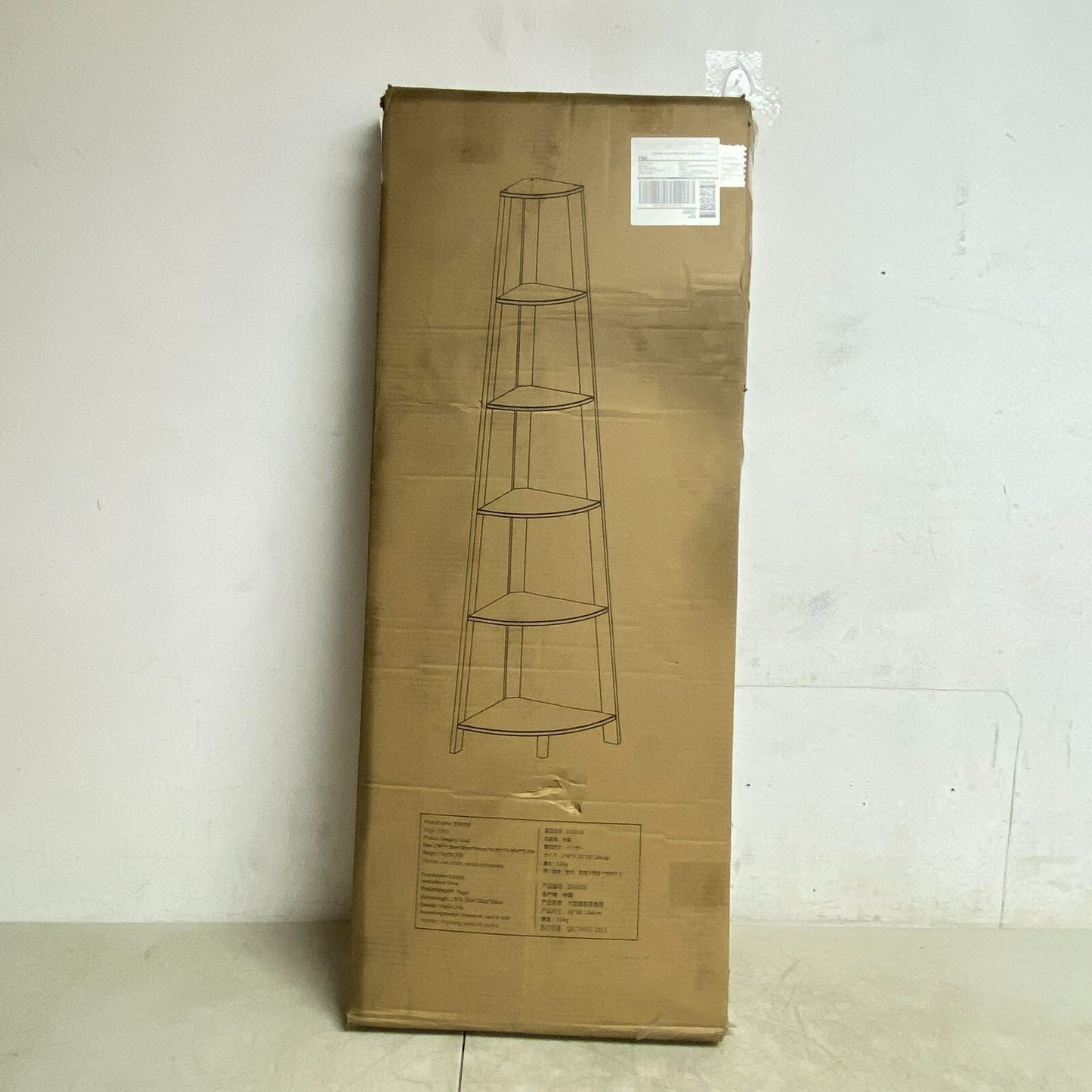 Cargopro Corner Shelf 14.96inx14.96inx72.45in - Oak Eiche BS6006