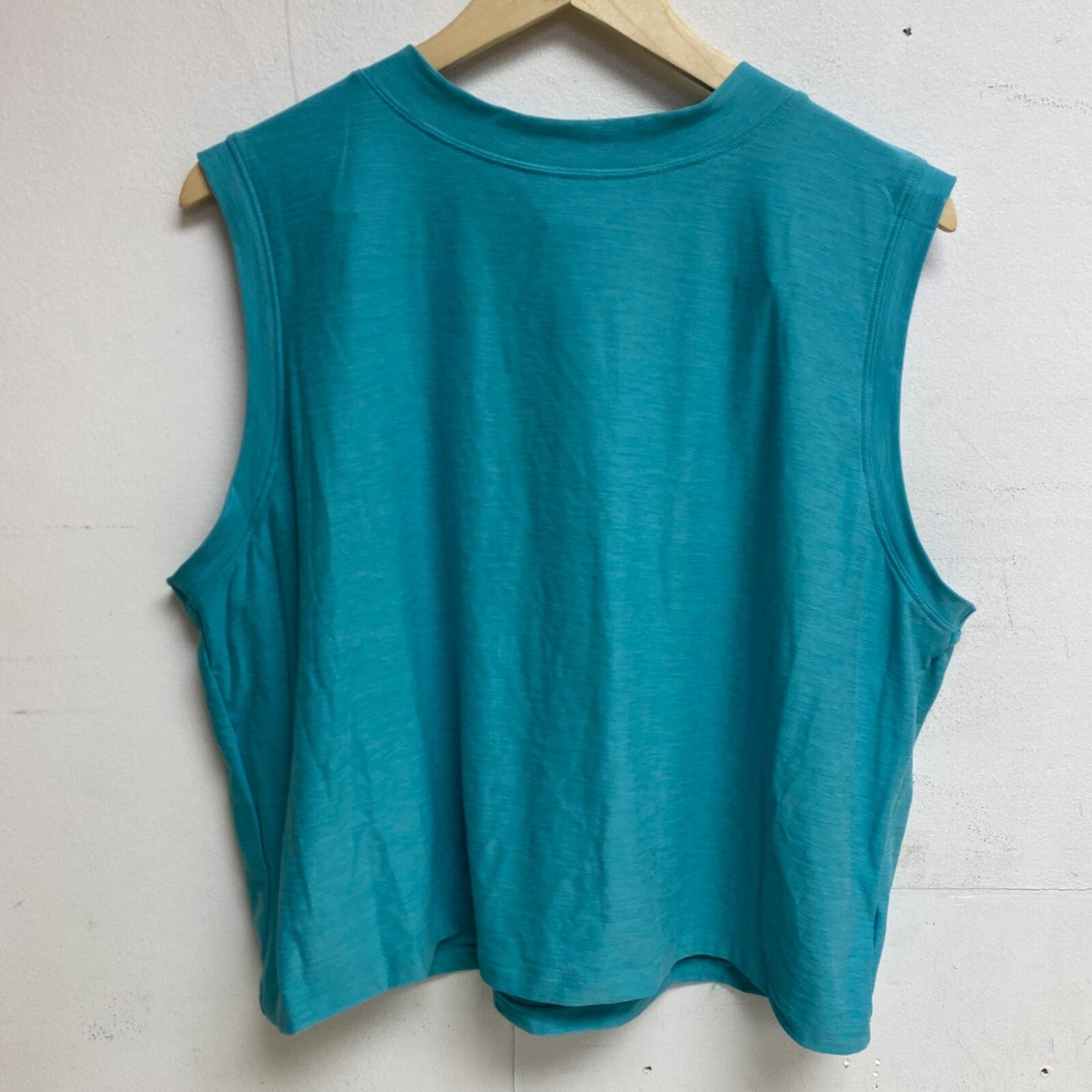 CALIA Women's Lustra lux Relaxed Fit Mock Neck Short Tank Spearmint WAX31295