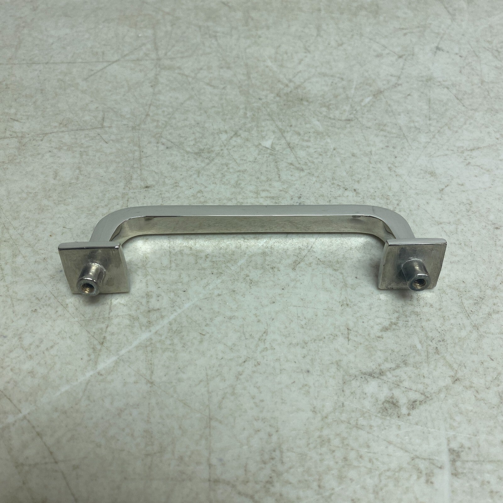 Signature Hardware 4'' Klein Solid Brass Cabinet Pull - Polished Nickel