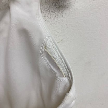 Calia Womens Runched Front Cross Top PURE WHITE Solid WSA23204PRT