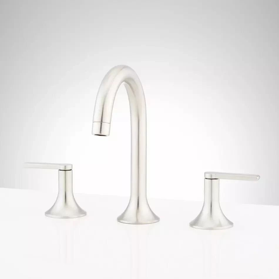 Signature Hardware Lentz Widespread Bathroom Faucet Body-Less Handles-Brushed..