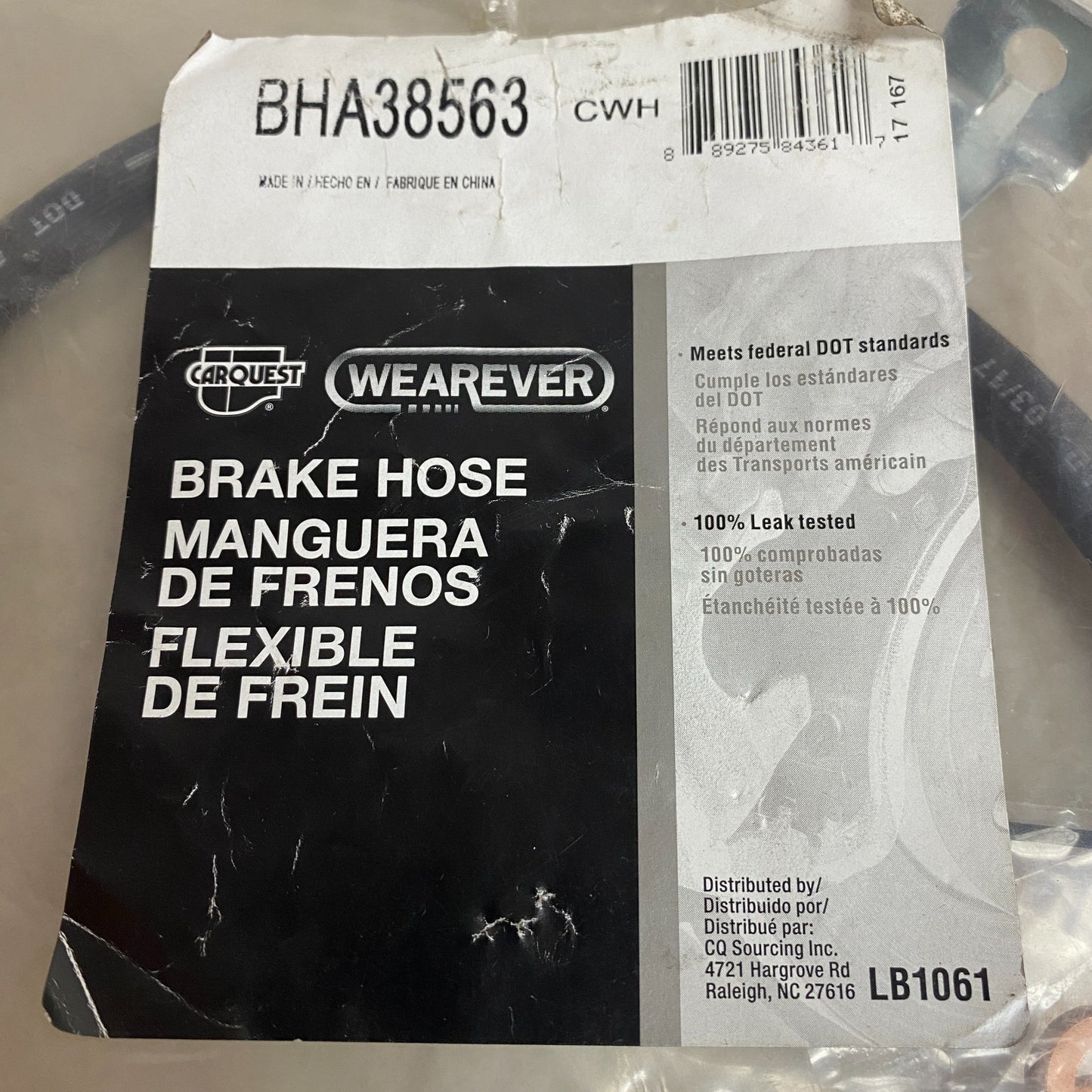 Carquest Wearever BHA38563 Brake Hose Assembly Front Right 1979 Chevy C20