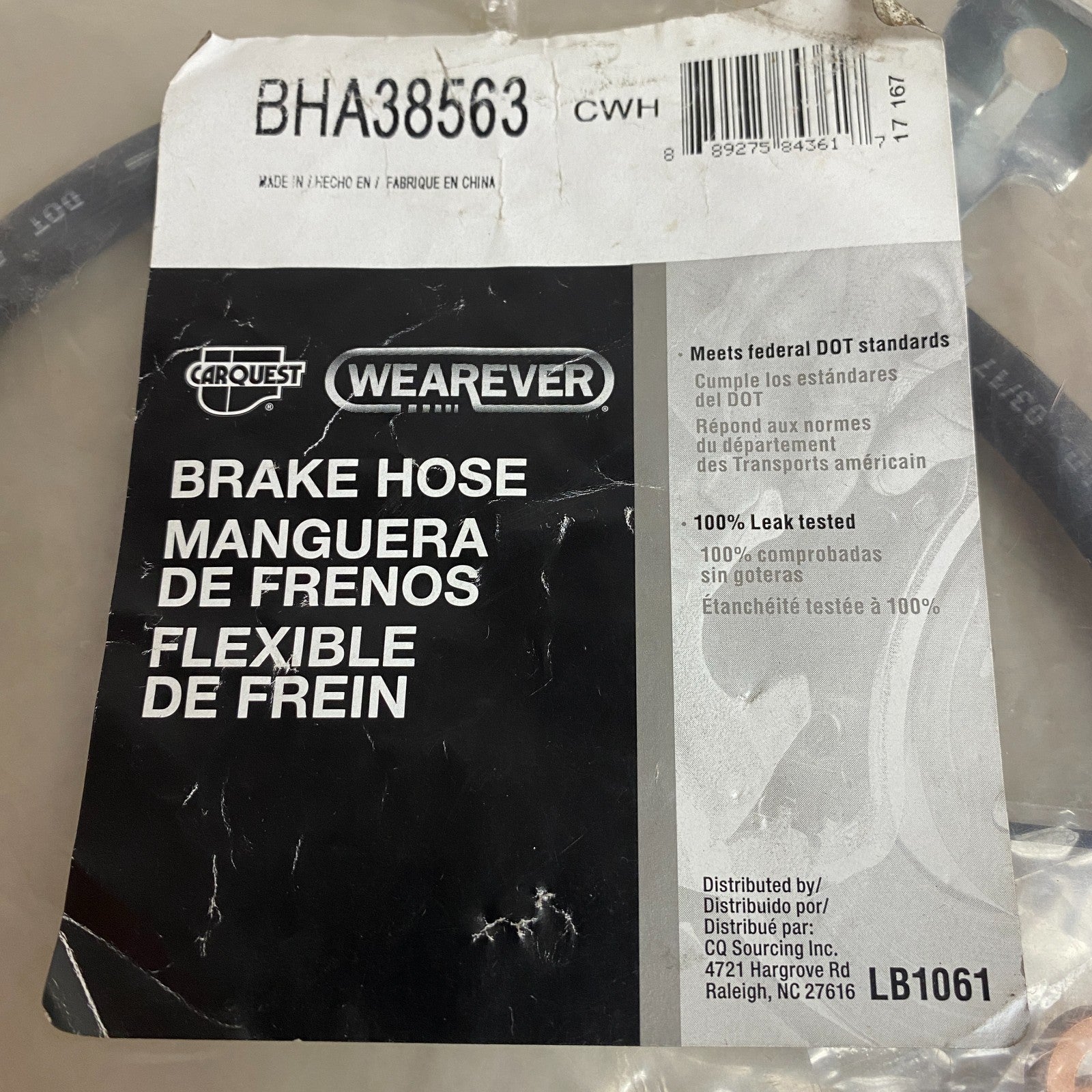 Carquest Wearever BHA38563 Brake Hose Assembly Front Right 1979 Chevy C20