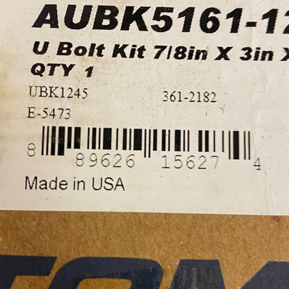 Automann U-Bolt Kit Round 7/8" x 3" x 12" AUBK5161-12