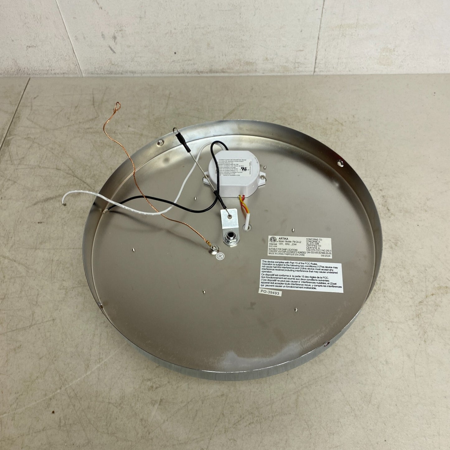 Allen +Roth Evalyn 1-Light12.99-in Gloss Chrome Integrated LED Flush Mount Light