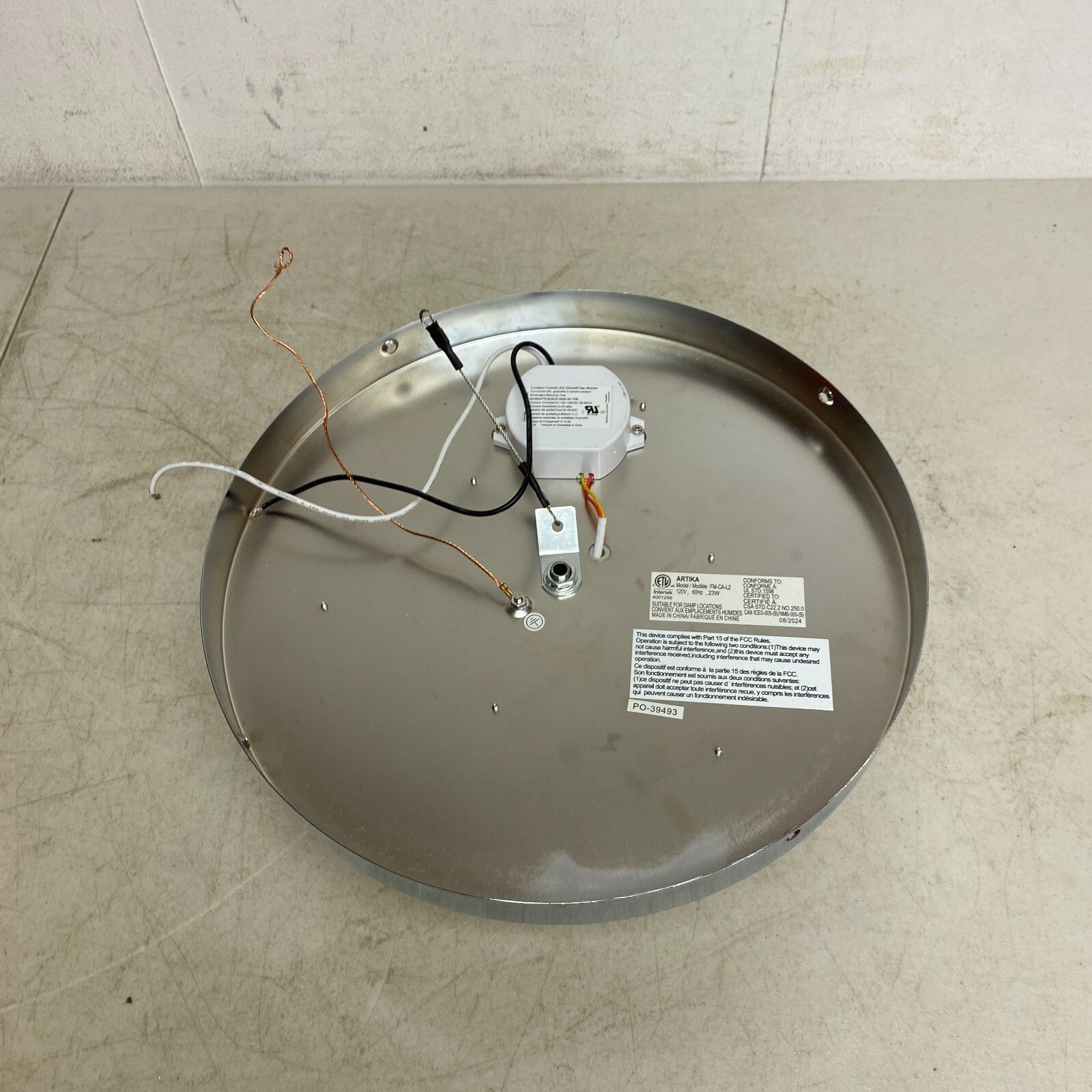 Allen +Roth Evalyn 1-Light12.99-in Gloss Chrome Integrated LED Flush Mount Light