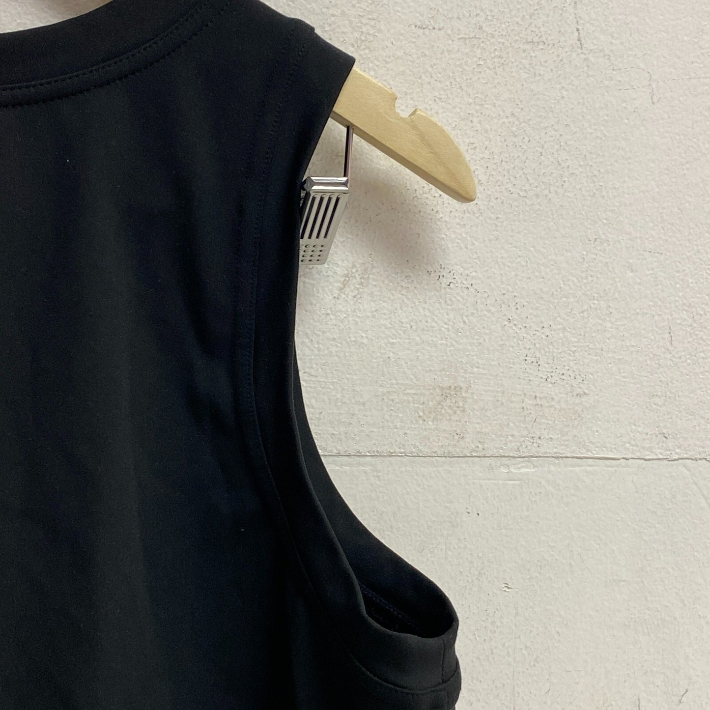 DSG Womens High Neck Fashion Tank Pure Black Solid Summer Trendy BOSSW22301