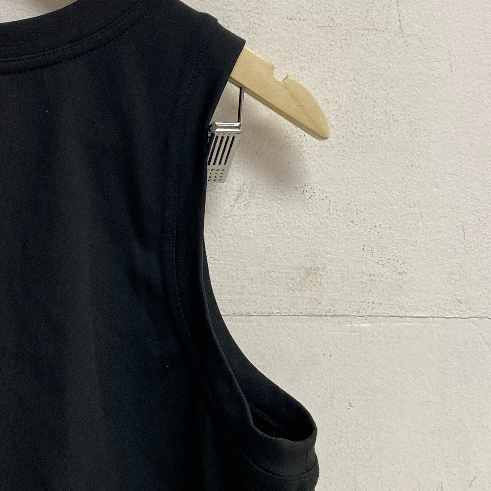 DSG Womens High Neck Fashion Tank Pure Black Solid Summer Trendy BOSSW22301