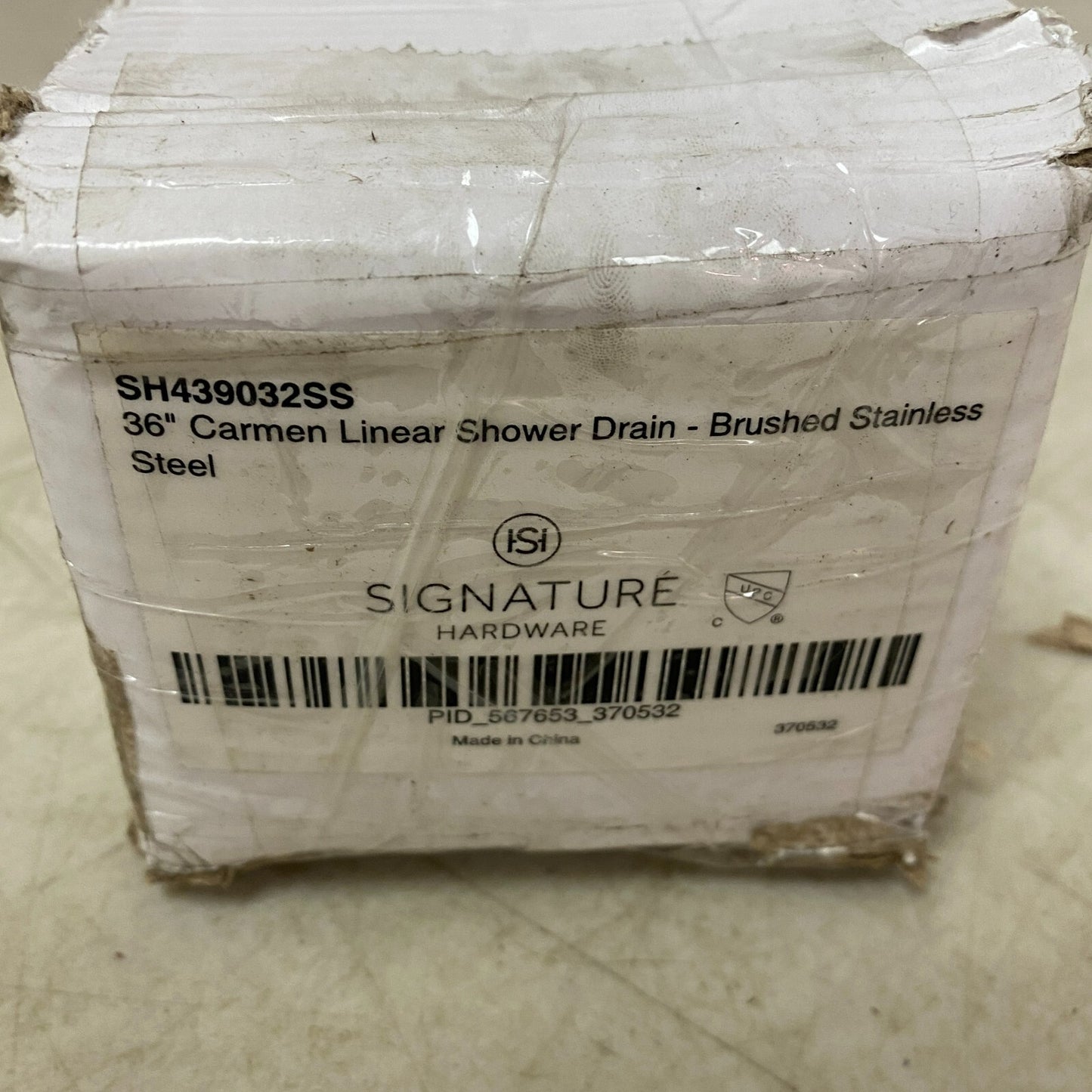 Signature Hardware 36" Carmen Linear Shower Drain - Brushed Stainless Steel