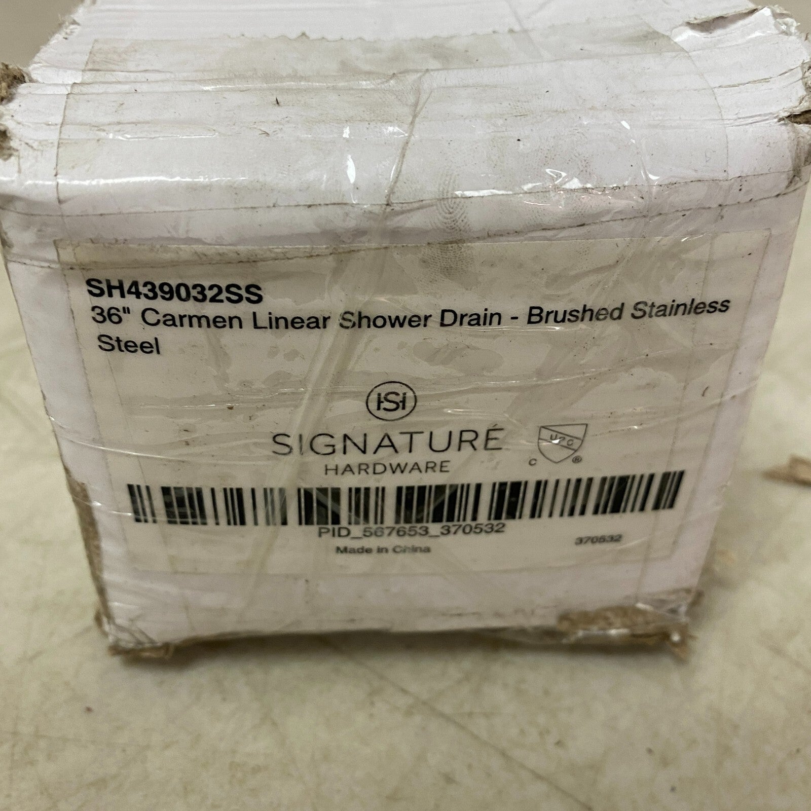 Signature Hardware 36" Carmen Linear Shower Drain - Brushed Stainless Steel