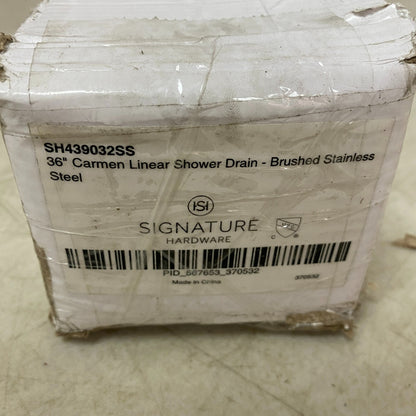 Signature Hardware 36" Carmen Linear Shower Drain - Brushed Stainless Steel