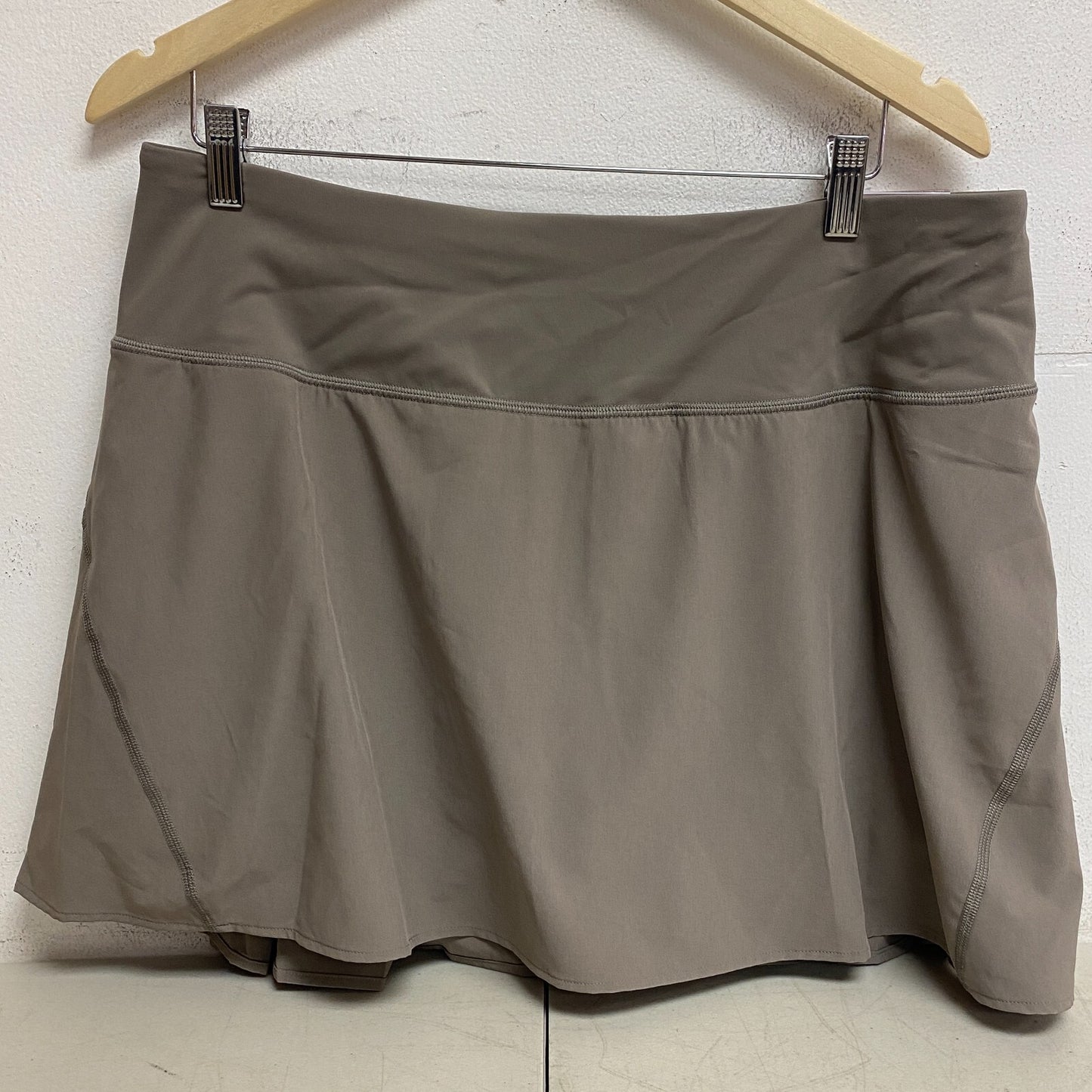 CALIA Women's 15" Mid Rise Performance Relaxed Fit Skort Dark Grey WAX12379 New