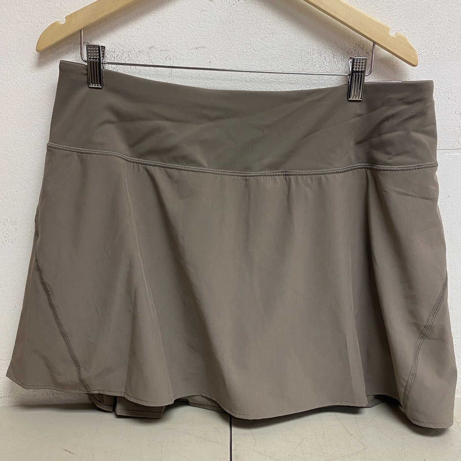 CALIA Women's 15" Mid Rise Performance Relaxed Fit Skort Dark Grey WAX12379 New