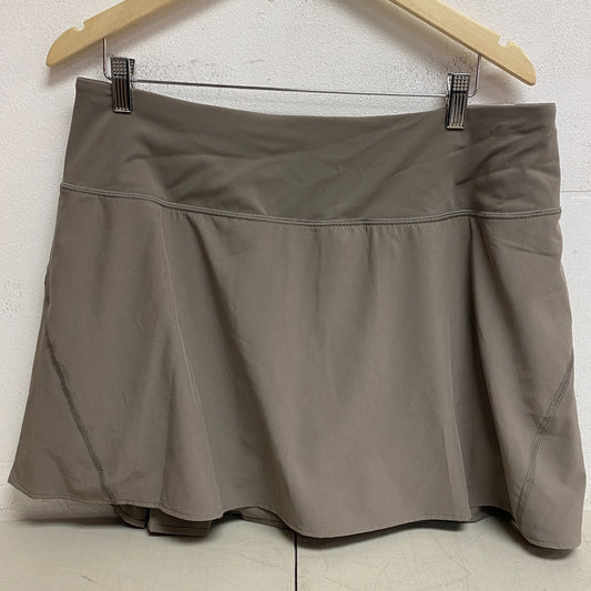 CALIA Women's 15" Mid Rise Performance Relaxed Fit Skort Dark Grey WAX12379 New