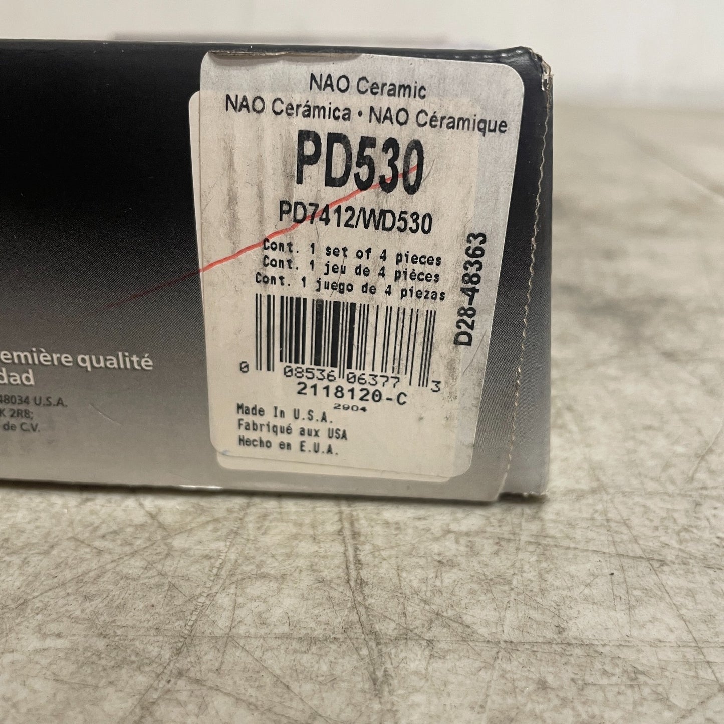 Wagner PD530 ThermoQuiet Front Ceramic Brake Pads 1991-1999 Mitsubishi 3000GT