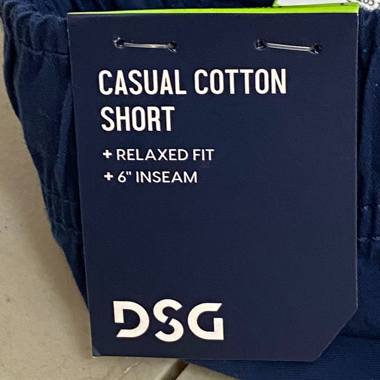 DSG Men's 6" Inseam Cotton Woven Shorts University Navy Relaxed DAM13135