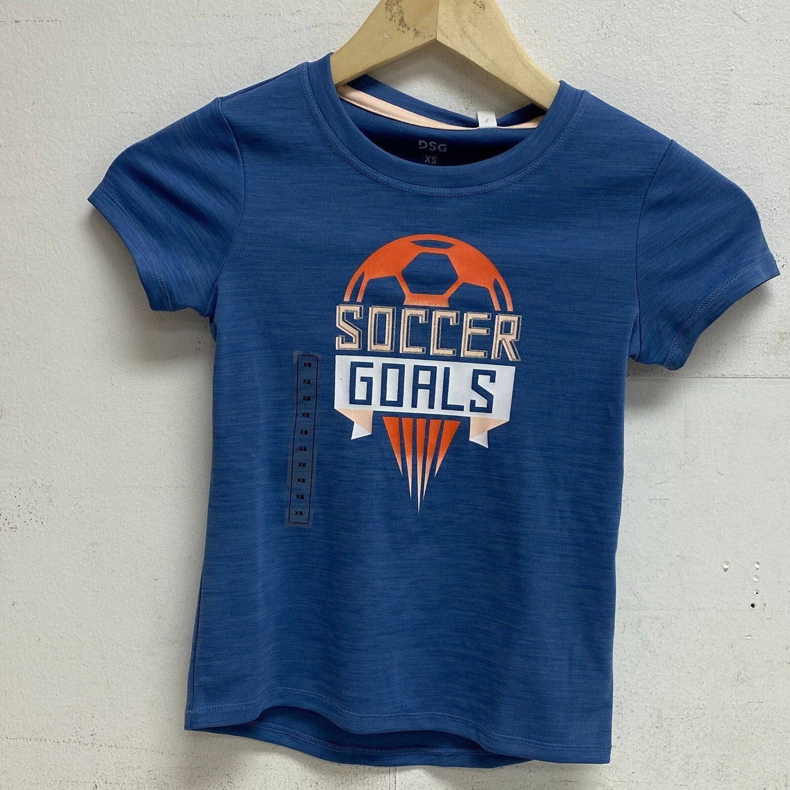 DSG Girl's Crew Neck Graphic print Tee Basin Blue Soccer DAG11100SDZ Regular