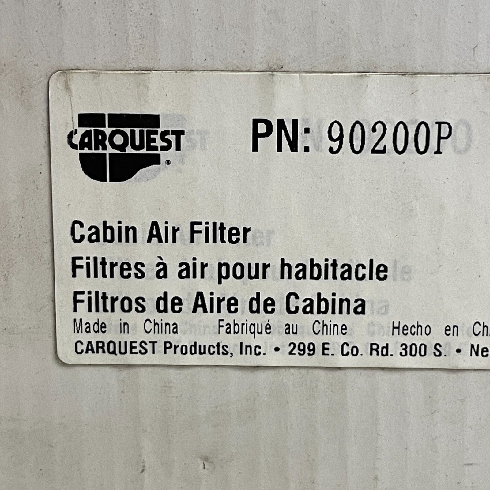 Carquest Premium Cabin Air Filter 90200P Electrostatic Fits Honda CR-V Pilot