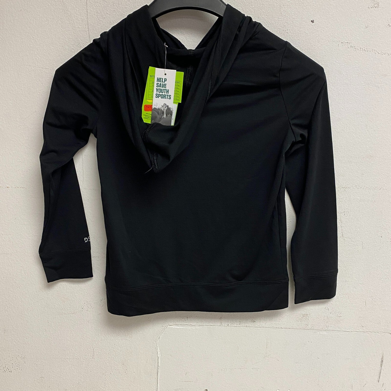 DSG Boys' Lightweight Hoodie Pure Black Double Dye DAB23105 Trendy Pullover