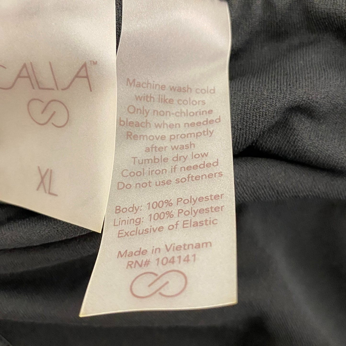 Calia Womens Performance 3" Relaxed Bonded WB Short Pure Black Solid WAX12191