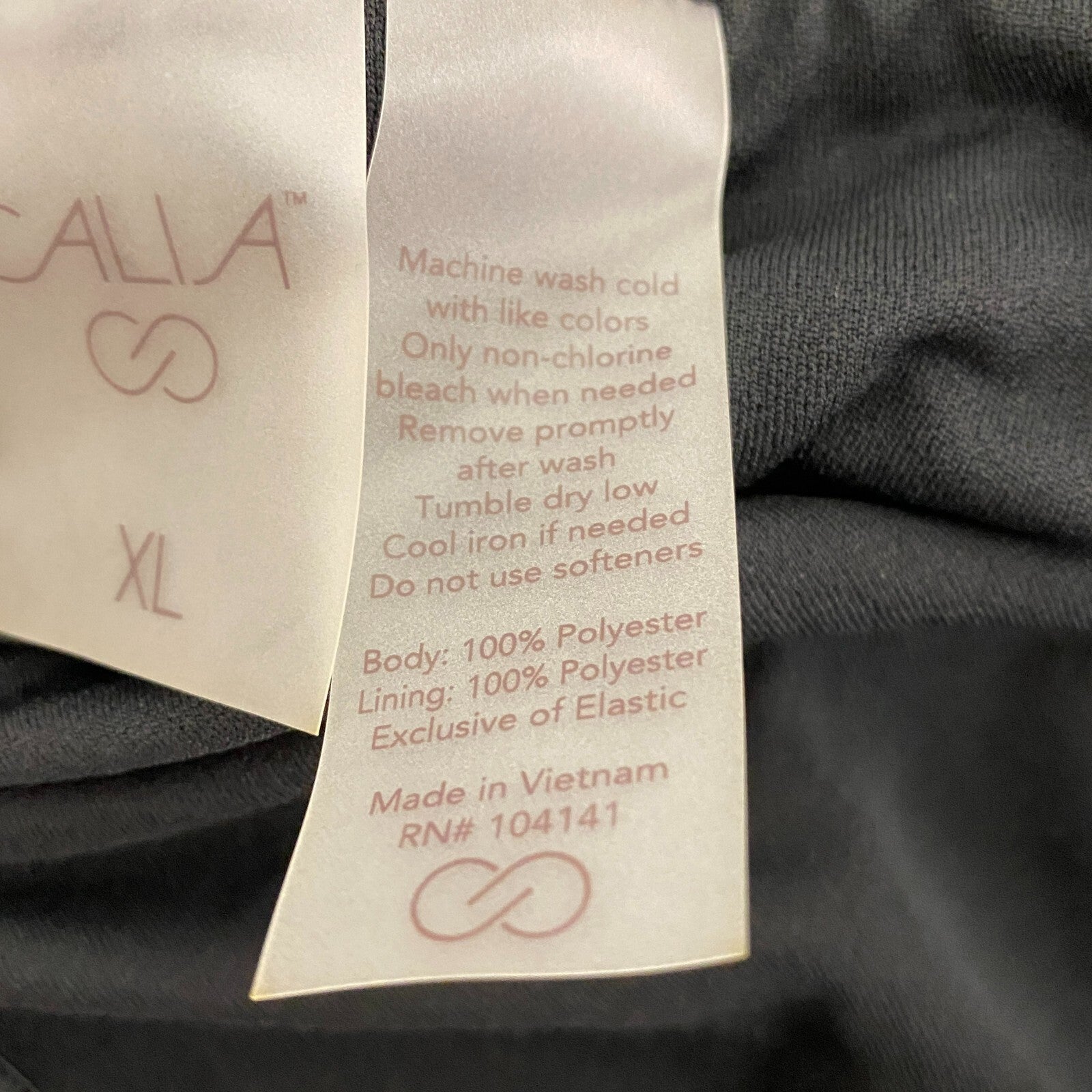 Calia Womens Performance 3" Relaxed Bonded WB Short Pure Black Solid WAX12191