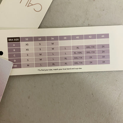 Calia Women's Swim Medium Support Tie Front Long Line Bikini Top Green Multi New