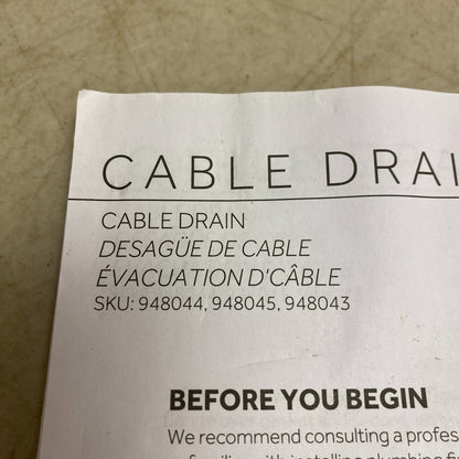 Signature Hardware 17-22" Tub PVC Cable Drain - Chrome