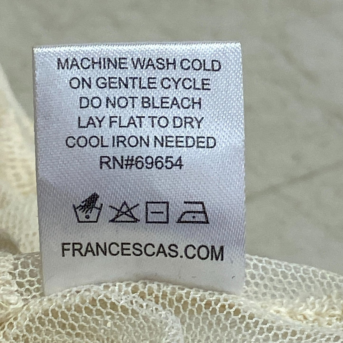 Blue Rain Womens Swim Coverup Creme Embroidered Floral Size Womens Large