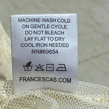 Blue Rain Womens Swim Coverup Creme Embroidered Floral Size Womens Large