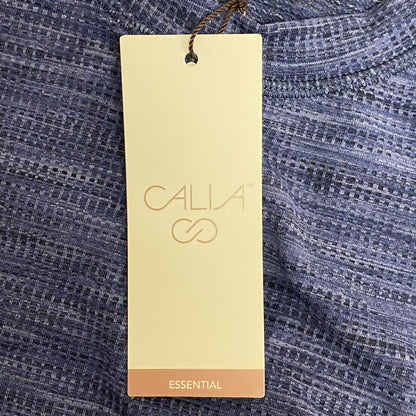 Calia Womens Cropped Rib Short Sleeve Ardosia Slate Multi Short Sleeve WAX31314J