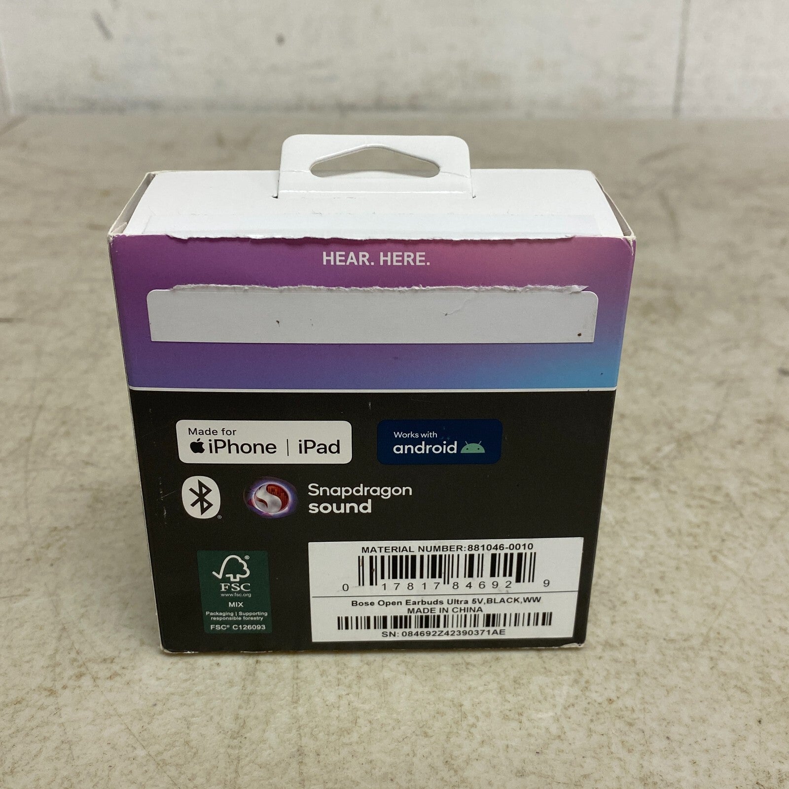 Bose Ultra Open Earbuds Black Made for iPhone | iPad ,work with Android New !!