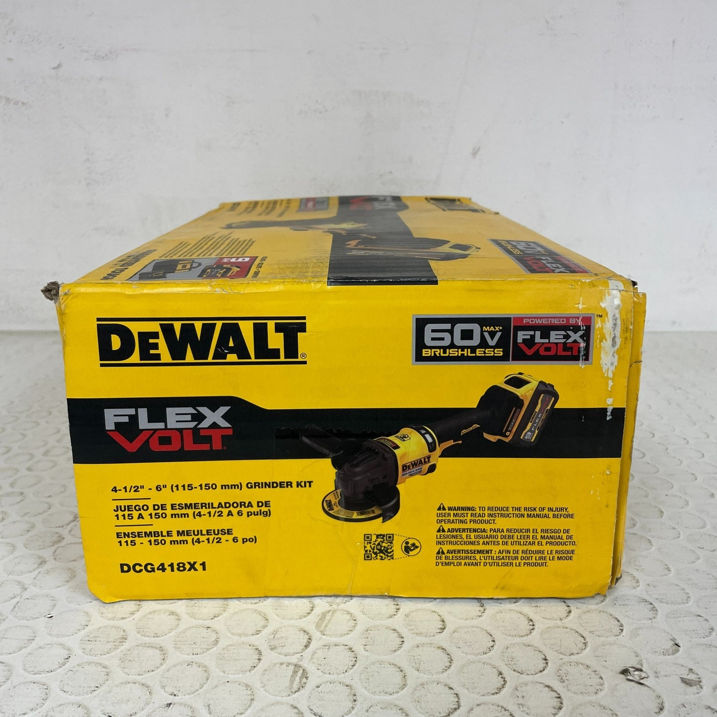 DEWALT FLEXVOLT 60V MAX Brushless Angle Grinder Kit  Model DCG418X1