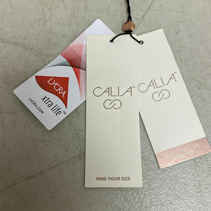 Calia Womens Triangle Low Support Bikini Top Black Combo Floral WSA23201PRT