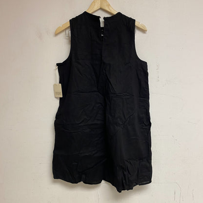 Ana a new approach sleeveless black roundneck see through chest open back Size S