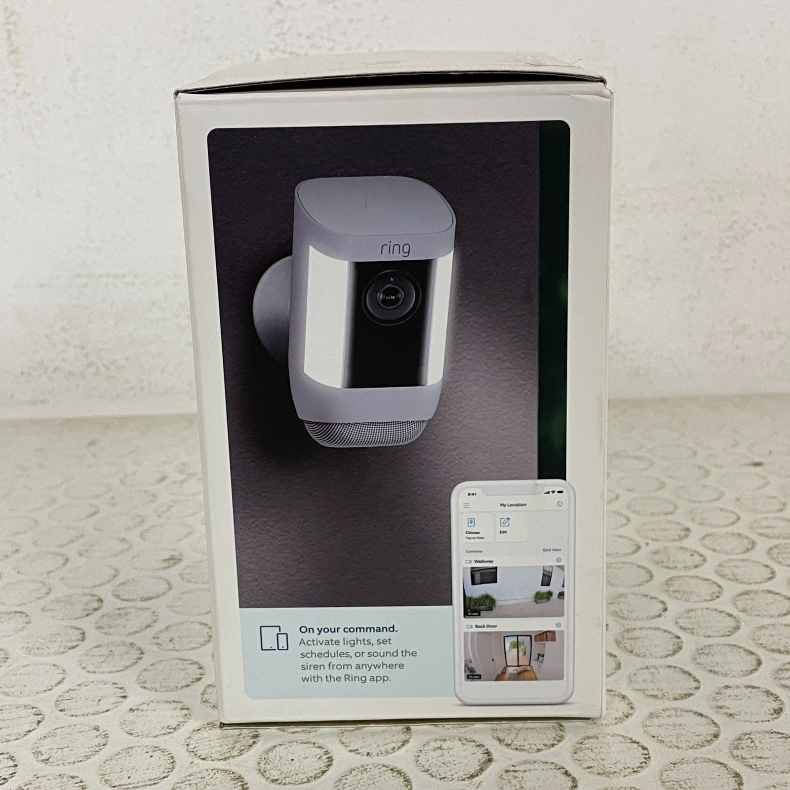 Ring Spotlight Cam Pro Wireless 1080p Battery Surveillance Camera - White