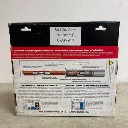 MSD Race-Tailored 8.5 mm Super Conductor Spark Plug Wire Set SBC 31249