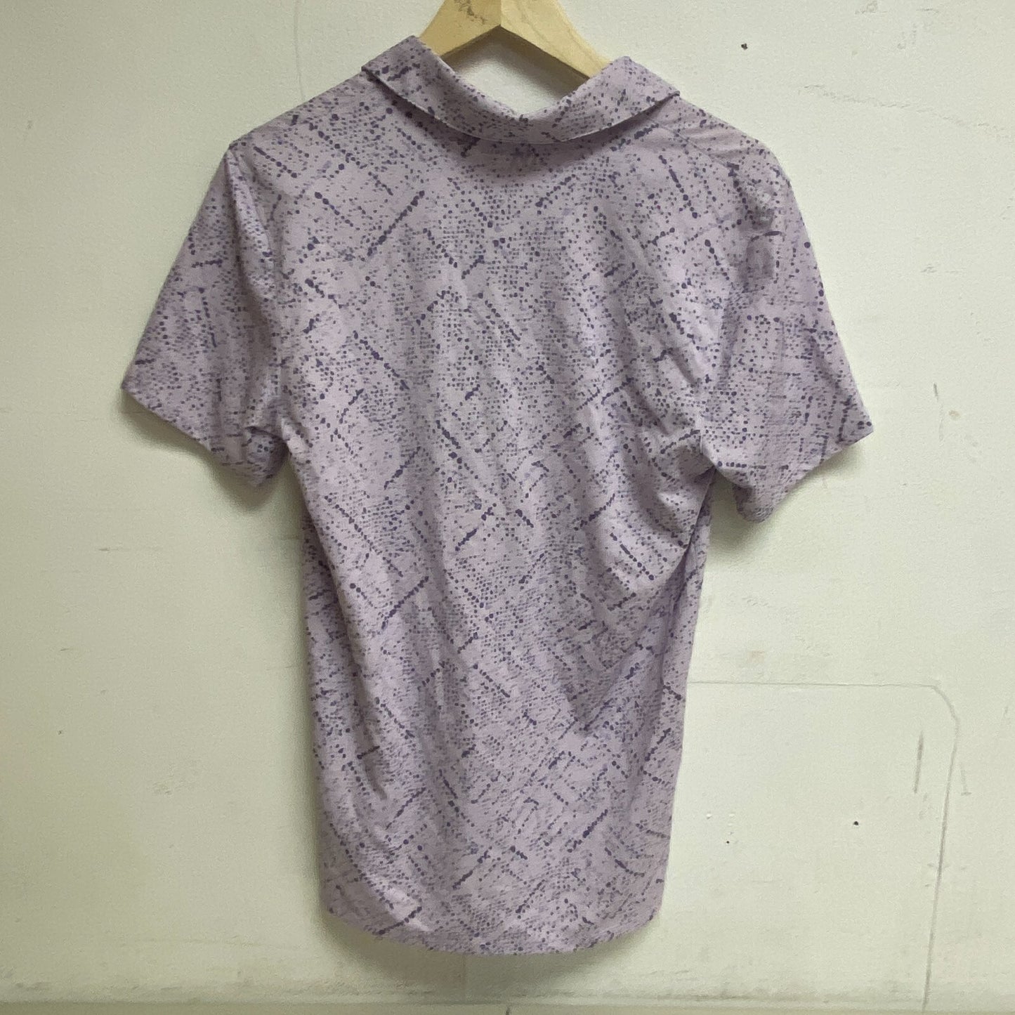 VRST Men's Plaid Pique Print Polo Plaid Dusty Grape MVG10019 BRAND NEW