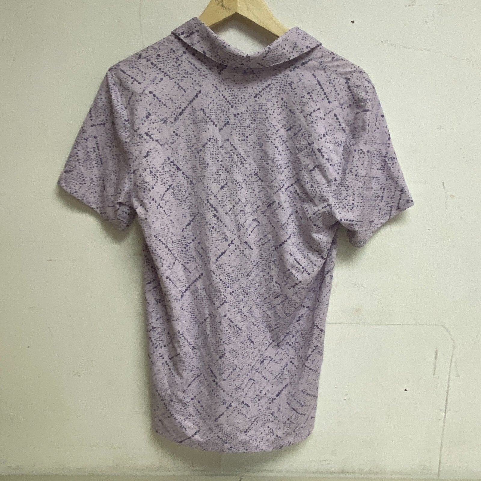 VRST Men's Plaid Pique Print Polo Plaid Dusty Grape MVG10019 BRAND NEW