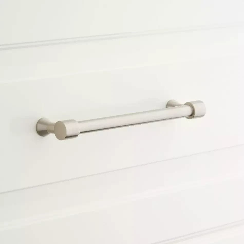 Signature Hardware Strasbourg Brass Cabinet Pull 8″ CC Satin Nickel